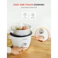 thumbnail image 4 of CUCKOO One Touch Rice Cooker 12-Cup Cooked, Small Rice Cooker & Warmer with Steamer Tray, Versatile Grain Cooker, Soup Maker, Auto Keep Warm, 6-Cup Uncooked, White (CR-0601C), 4 of 5