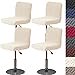thumbnail image 3 of HFCNMY Bar Stool Covers with Backs,4 Pack Stretch Bar Stool Chair Covers,Jacquard Bar Stool Covers,Washable Bar Chair Covers Swivel Barstool Covers Slipcovers with Back Beige, 3 of 4
