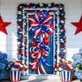 thumbnail image 4 of 70.9x35.4 Inch Independence Day Decorative Door Frame Background Fabric, Patriotic Hanging Banner with Grommets and Rope, Easy Install for Party Backdrop, 4 of 6