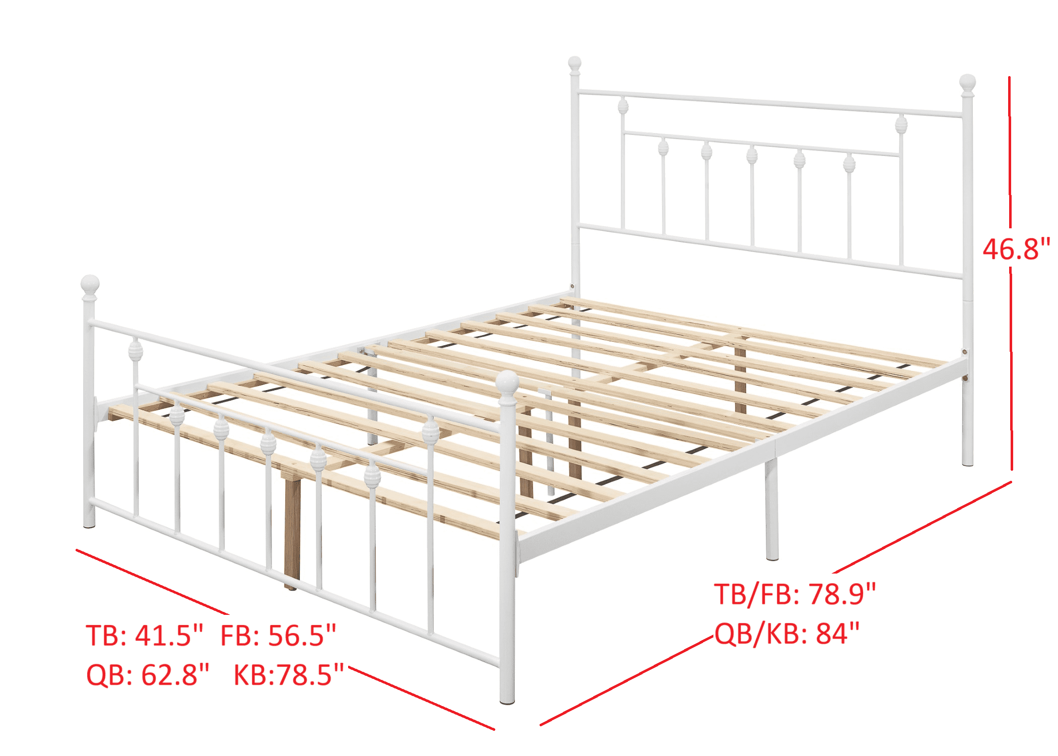 Home Design Nana Twin Metal Platform Bed with Slat Foundation and Rounded Corners, Brown, Easy assembly