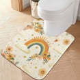 thumbnail image 2 of Yayeee Bath Rug for Bathroom Floor Non Slip Rectangle Fluffy Soft Absorbent Mat, 16"x24", Retro Rainbow, 2 of 7