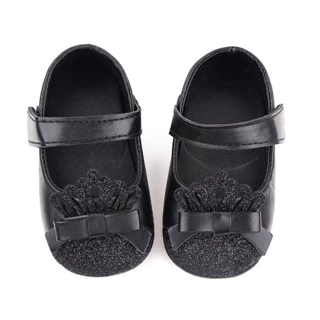 

〖Roliyen〗Toddler Shoes Crown Girls Leather Princess Shoe Toddler Soft Walking Shoe Kids First Baby Shoes