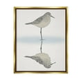 thumbnail image 3 of Stupell Industries Soothing Sandpiper Bird Standing Ocean Shoreline Reflection Graphic Art Metallic Gold Floating Framed Canvas Print Wall Art, Design by Ziwei Li, 3 of 5