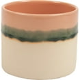 thumbnail image 1 of Set of 2 Metro Pink & Beige Reactive Glaze Ceramic Planter, 1 of 1