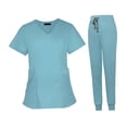 thumbnail image 2 of Esquirla Nurse Work Clothing Nursing Uniform Top and Pants Scrub Quick Drying L, 2 of 8