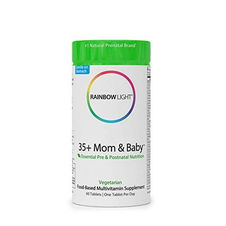 Rainbow Light - 35+ Mom & Baby, Daily Pre & Postnatal Food-Based Multivitamin to Support Fetal Development and a Healthy Pregnancy with Folate, Choline and B Vitamins, Vegetarian, 60 (Best Food Based Multivitamin)