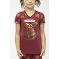 thumbnail image 4 of Harry Potter Girls' Hogwarts Castle Gold Foil Crest Short-Sleeve Shirt Jogger Pant Lounge 2-Piece Pajama Set Sleepwear, 4 of 5
