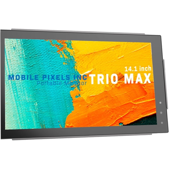 Restored Mobile Pixels Trio Max Portable Monitor, 14'' Full HD IPS Dual Triple Monitor for laptops, USB C/USB A Portable Screen (Refurbished)