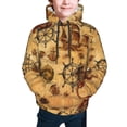 thumbnail image 5 of Kll Unisex Kids Boys Girls Hooded Pocket Pullover Hoodies-Vintag Ancient Sailboats, 5 of 9