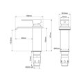 thumbnail image 3 of Robinet Salle de Bain Cascade Robinet de Lavabo en Laiton Mitigeur de Salle de Bain Chromé Forme Carré Kuyhfg Bienvenido a Kuyhfg, 3 of 5