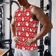 thumbnail image 5 of Gukieu Merry Christmas Santa Claus A Print Men's Quick Dry Fitness Vest, Round Neck Sleeveless Fitness Bodybuilding Top-Small, 5 of 7