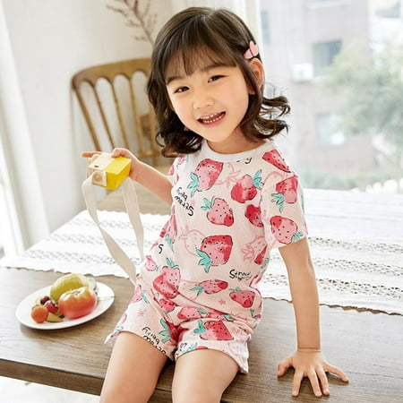 

Clearance Sale Summer Children Baby Boys Short Sleeve Cartoon Pattern T-shirt Blouse+Shorts Casual Outfits Set