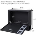 thumbnail image 2 of Black Wall Mount Locking Mailbox with Key – Large Capacity Weatherproof Letter Box for Front Door, Fence or Wall, 14.3 x 4.1 x 11.8 Inches, 2 of 9