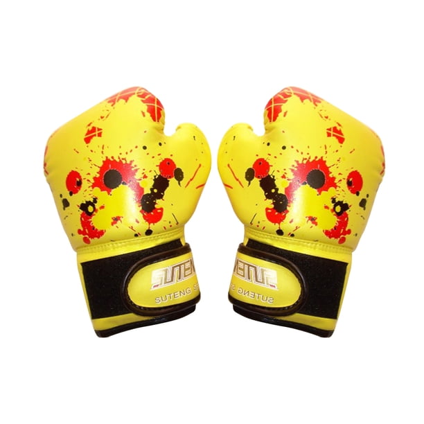 1 par de guantes de boxeo Sanda para Karate Muay Thai equipo de guantes de boxeo para niños JShteea El nuevo