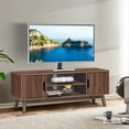thumbnail image 2 of Topbuy TV Stand Storage Media Console for TV's up to 50" Wooden Entertainment Center w/Shelves Brown, 2 of 6