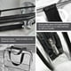 thumbnail image 3 of Kit de 3 bolsas de aseo de viaje de PVC transparente para mujeres y hombres, organizador de vinilo impermeable, bolsas de maquillaje transparentes negras, 3 of 6