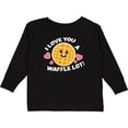 thumbnail image 3 of Inktastic I Love you a Waffle Lot with Cute Happy Waffle Boys or Girls Long Sleeve Toddler T-Shirt, 3 of 5