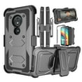 thumbnail image 1 of Case for Moto G6 Forge, for Moto G6 Play Holster Belt, for Motorola XT1922 Cover, Njjex [Built-in Screen Protector] & Kickstand & Holster Belt Clip [Heavy Duty] Armor Case For Moto G Play 6th Gen, 1 of 6