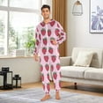 thumbnail image 6 of FORMRS Onesies Pajama for Adults Unisex Hoodie Winter Jumpsuit One Piece Sleepwear, Sizes S-2XL, Cartoon Strawberry, 6 of 7