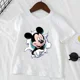 thumbnail image 3 of Linda camiseta de algodón para niños con estampado de Minnie Mickey Mouse, camisetas blancas de manga corta de verano, camisetas Harajuku para niños y niñas, ropa de bebé de Disney, 3 of 5