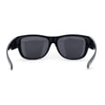 thumbnail image 4 of Polarized 57mm Rectangular Wear Over Glasses Large Fit-Over Sunglasses Shiny Black, 4 of 4