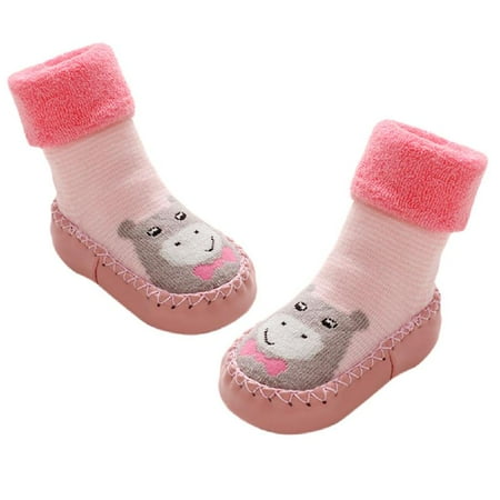 

Socks Shoes Baby Autumn And Winter Thickened Non-slip Baby Shoes Socks Soft