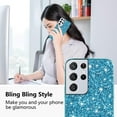 thumbnail image 2 of Compatible with Samsung S21 Ultra Case Glitter Shockproof, for Samsung Galaxy S21 Ultra Phone Case Bling Sparkly Soft TPU and PC Silicone Shiny Girl Women Thin Protective Cover (Blue), 2 of 14