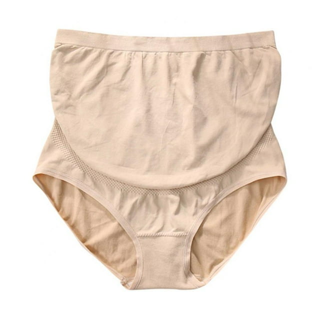 CHUANK Lot de 5 Culottes de Maternité Grande Taille Sans Coutures Culottes de Grossesse Taille Haute Culottes Post-Partum avec Soutien du Ventre