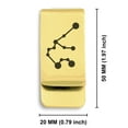 thumbnail image 2 of Stainless Steel Aquarius (Water Bearer) Astrology Constellation Classic Slim Money Clip Credit Card Holder, 2 of 2