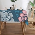 thumbnail image 3 of XMXY Table Cloth Rectangle Table, Flower Deep Blue Dining Table Cover Waterproof Washable Outdoor Tablecloth, 54 X 72 Inch, 3 of 8