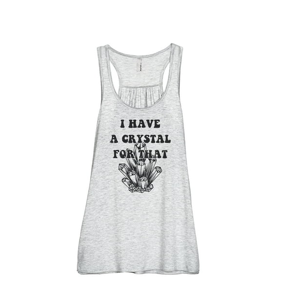 I Have A Crystal For That Women's Fashion Sleeveless Flowy Racerback Workout Yoga Tank Top Sport Grey 2X-Large
