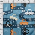thumbnail image 3 of oneOone Cotton Cambric Baby Blue Fabric Car Diy Clothing Quilting Fabric Print Fabric By Yard 56 Inch Wide, 3 of 6