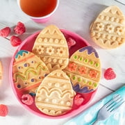 Mini Egg Waffle Maker- Make Holiday Morning Breakfast Special - Ready to Decorate Set Includes 4 Edible Food Markers for Optional Extra Decorating Fun