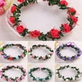 thumbnail image 3 of Grofry Headband Rose Flower Crown Wreath Party Wedding Bridal Garland Hairband Headwear, 3 of 6