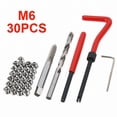 thumbnail image 3 of MYG 30Pcs/Set Metric Thread Repair Insert Kit M6*1MM Coil Set Tool for Engine Repair, 3 of 9