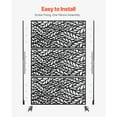 thumbnail image 4 of KFFKFF Metallic Seclusion Panel, Dimensions 47" Height x 72" Width, Exterior Seclusion Screens & Boards, Tri-Panel Ornamental Garden Metal Seclusion Barrier for Terrace Patio Indoor Space in Black, 4 of 9