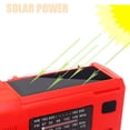 thumbnail image 3 of USB AM/FM Radios Banco de energía Solar Manivela Radio de cuerda de emergencia (Rojo EE. UU.), 3 of 6