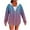 Blue, variant on Womens Zip Up Hoodies Gradient Color Oversized Sweatshirt Long Sleeve Drawstring Full Zip Hooded Jacket Fall Outerwear for Women 2025