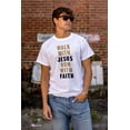 thumbnail image 4 of Walk With Jesus Christ Run Religious Men's Graphic T Shirt Tees Brisco Brands S, 4 of 6