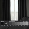 thumbnail image 3 of HPD Half Price Drapes Essential Black Grommet Faux Linen Room Darkening Curtains for Bedroom & Living Room Curtains (1 Panel), Window Curtains 120 inches long, Grommet Curtains & drapes, 50W X 120L, 3 of 12