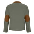 thumbnail image 5 of Round Neck Sweatshirts for Men Green Warm Pullover Long Sleeve Casual Solid Color Jacquard Half Zipper Plus Size S Up to 65% off!, 5 of 7