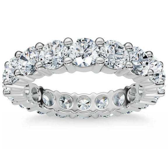Pompeii 3Ct Diamond Eternity Wedding Ring Lab Grown Diamonds 14k White Gold (F,VS/SI)