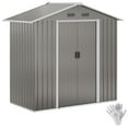 thumbnail image 1 of Outsunny 6.5x3.5ft Metal Garden Shed for Outdoor Storage, Grey, 1 of 9