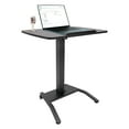thumbnail image 6 of Standing Lifting Desk 2 Lockable Wheels Black Modern 25.5*17in Adjustable Rolling Desk, Adjustable Podium Desk, 6 of 27