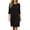 X109 Black, variant on Bysome Women Dress Solid Color 3/4 Sleeve Crew Neck Loose Fit Dresses Summer Cozy Soft Women Dresses Size L Black