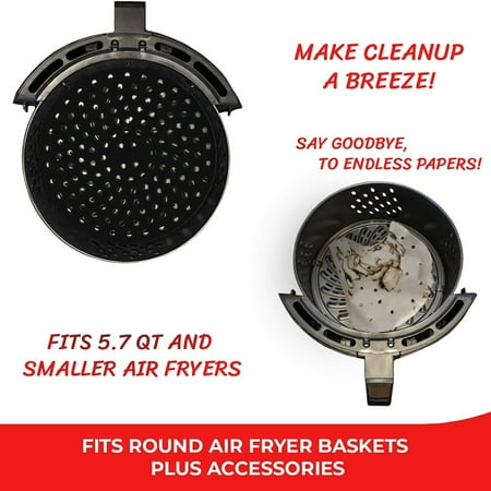 Air Fryer Liner Reusable Silicone Air Fryer Basket Mat Non-stick Round