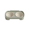 thumbnail image 2 of Double Bowl Pet Feeder 350ml Each Stays in Place for Cats and Small Dogs, Tilted Height Neck Care Removable Bowls, Stable Easy Clean Daily Feeding Station Indoor Gift, 2 of 7
