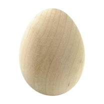 MOQLOM Wood Easter Eggs to Paint, 1pc Smooth Wooden Eggs for Crafts, Fake Eggs, Artificial Egg, Wood Eggs for Crafts & Easter Decor, 1.7×2.4In (B)