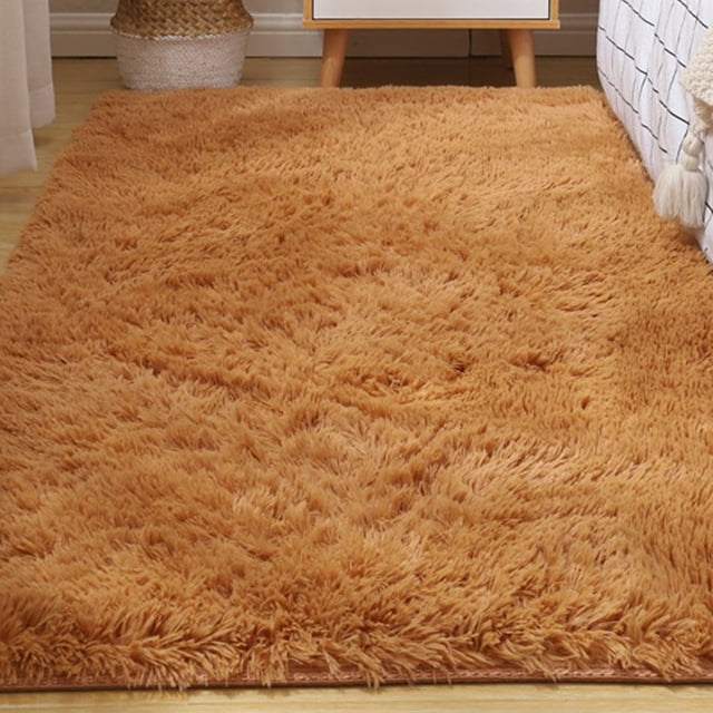 Alfombra de terciopelo Dormitorio niña sala de estar alfombra suave y esponjosa alfombra antideslizante