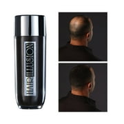 HAIR ILLUSION - 100% Real Human Hair Fibers - Not Synthetic - For Men & Women, Premium Hair Building Formulation, Jet Black - 38g